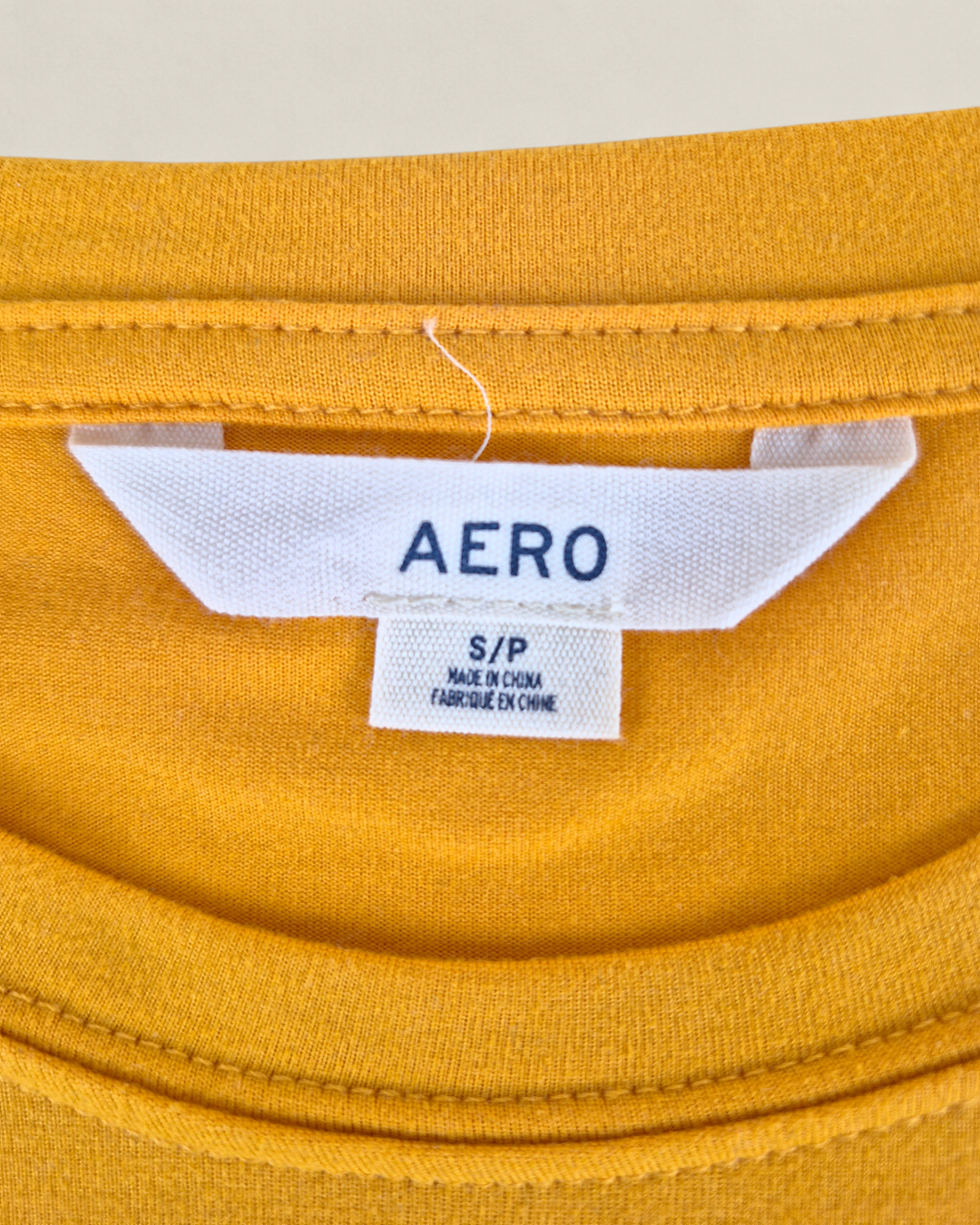 Pre-Loved Aeropostale Yellow Cropped Tee Ladies Small | Betty’s Marketplace