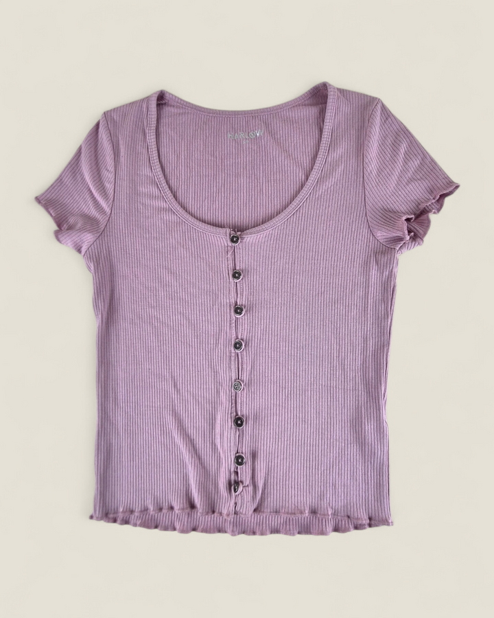 Pre-Loved Harlow Purple Button Up Top Ladies Small | Betty’s Marketplace