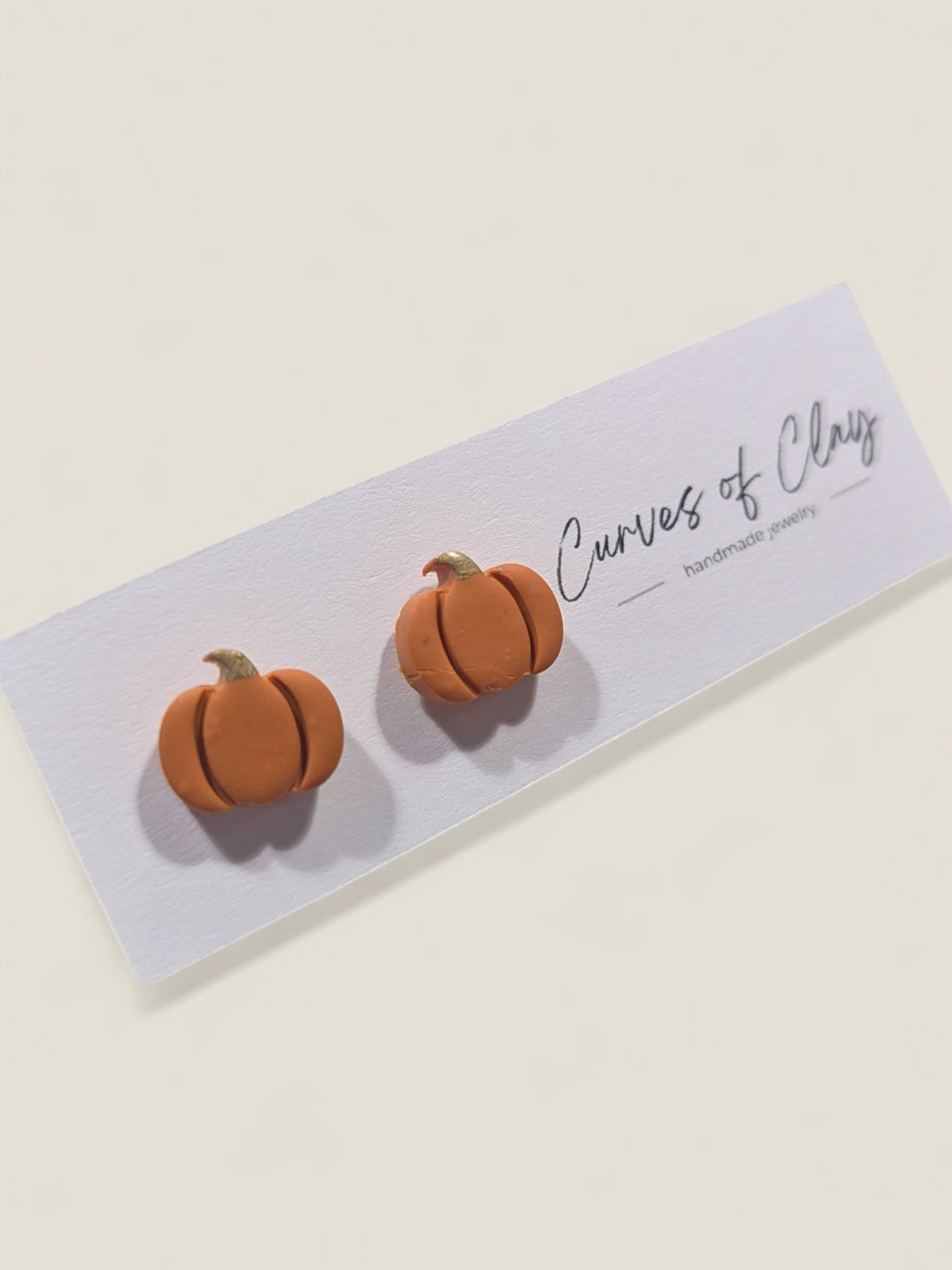 Curves of Clay, Autumn and Halloween Stud Earrings