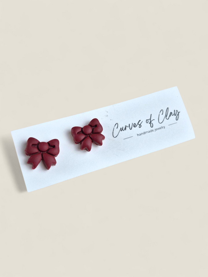Curves of Clay, Holiday Stud Earrings