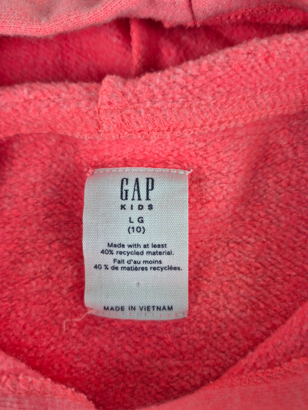 Pre-Loved Gap Pink Embroidered Hoodie Girls 10Y | Betty’s Marketplace