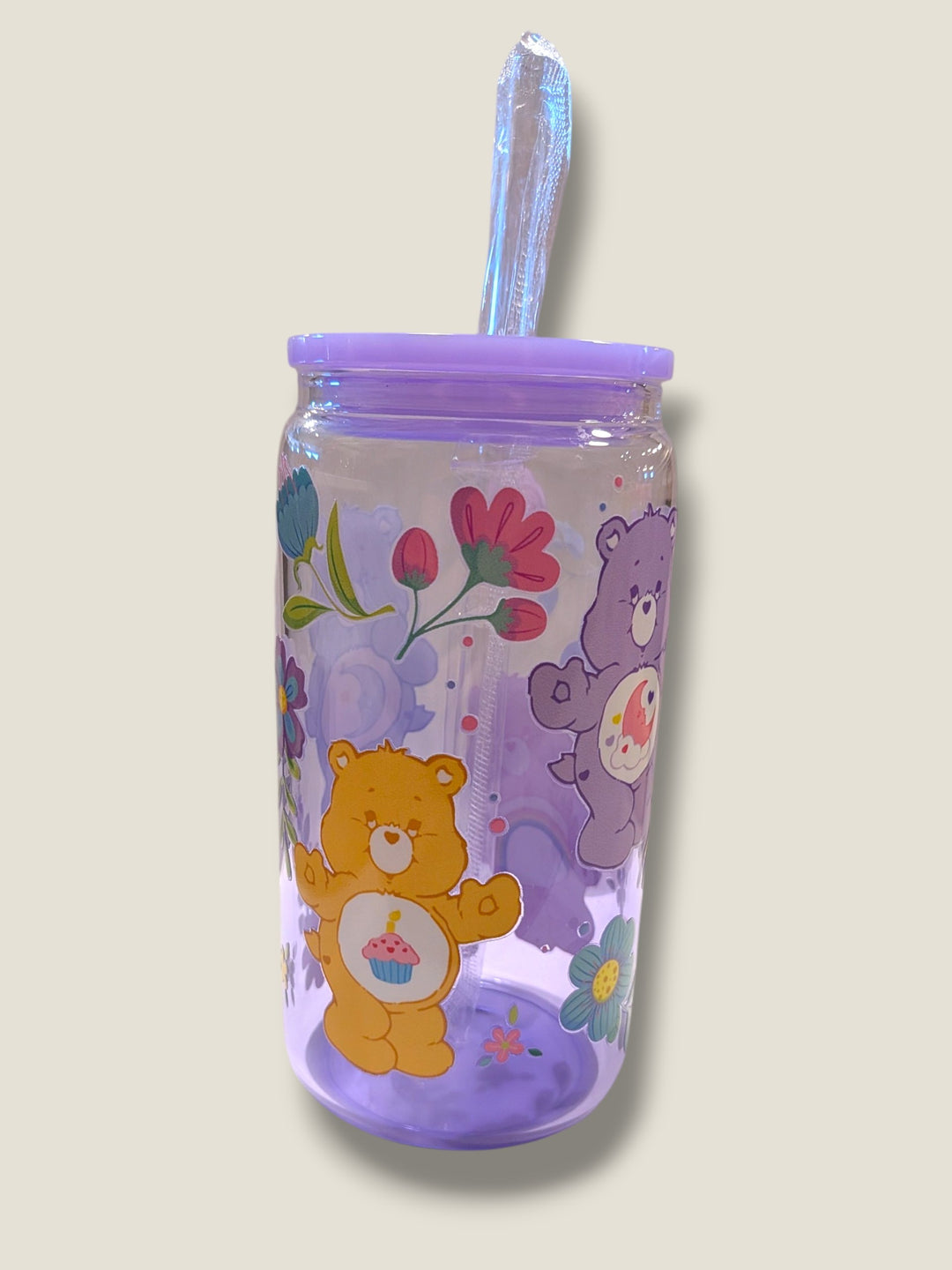 Lindsay's Creations, Fog & Glitter Glass Tumbler with Lid