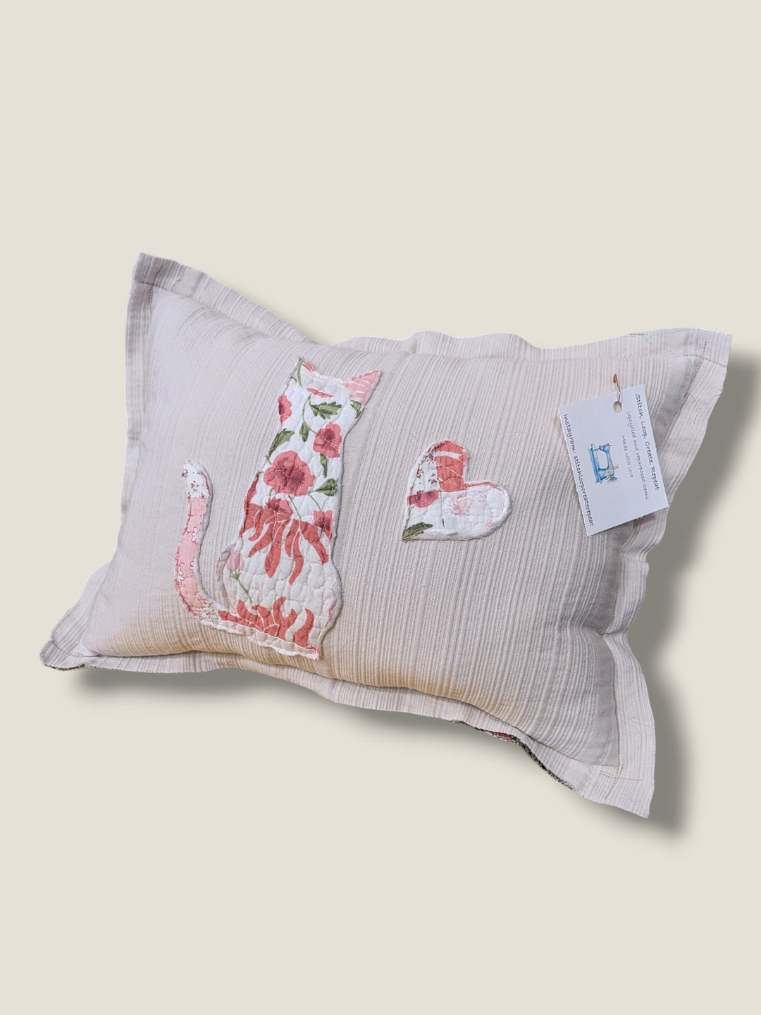 Stitch, Loop, Create, Repeat, Upcycled and Quilted Pillow Collection