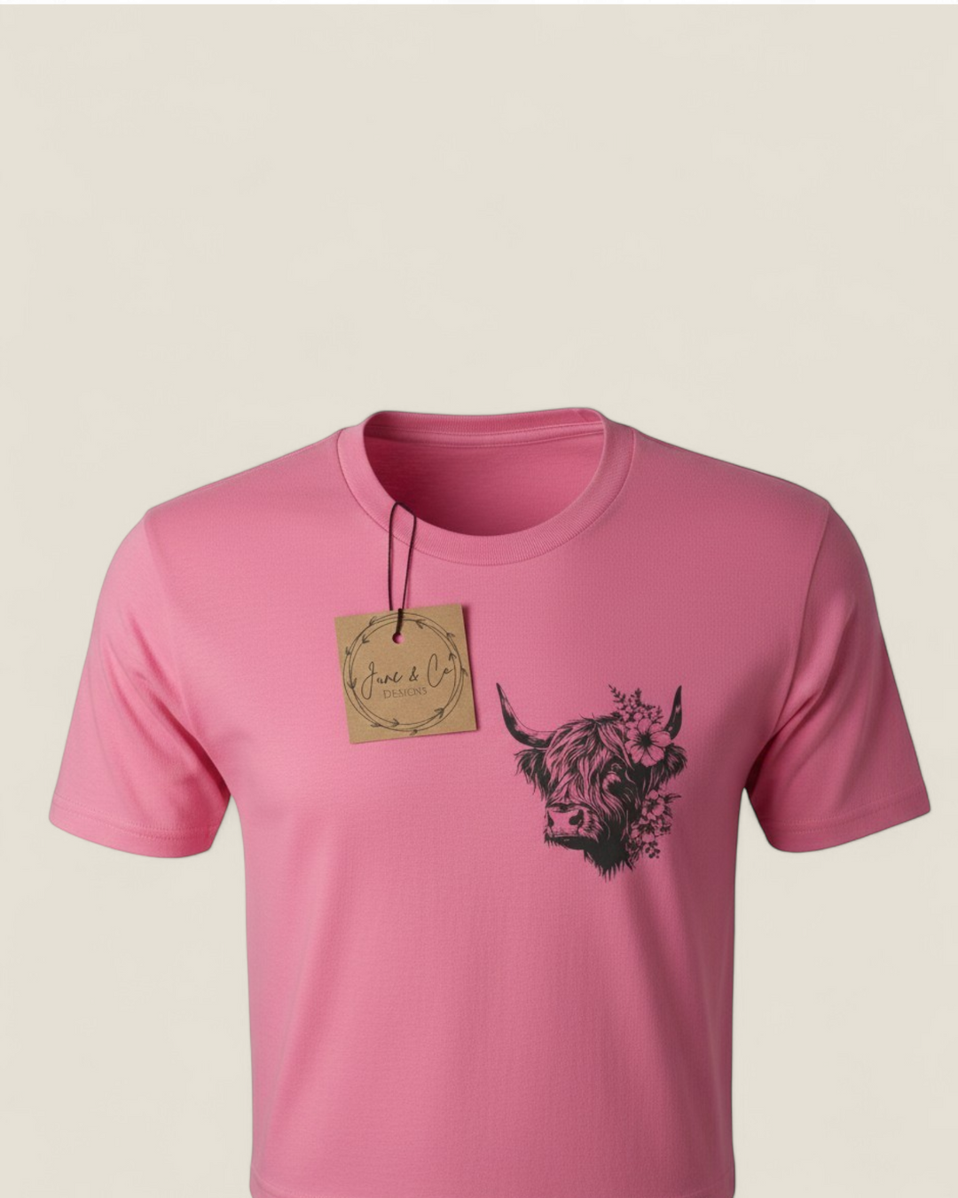 June & Co Designs, Highland Cow Youth Tees (Assorted)