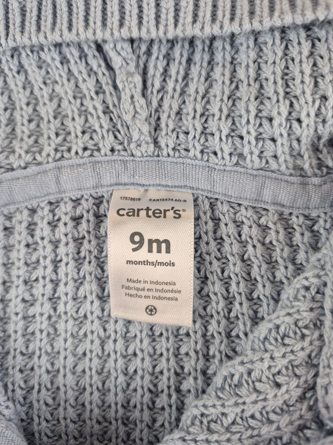 Pre-Loved Carter's Blue Knit Sweater 9M | Betty’s Marketplace
