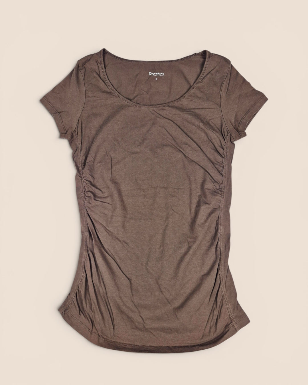 Pre-Loved Signature Suzy Sheir Brown Maternity Top Ladies Medium | Betty’s Marketplace