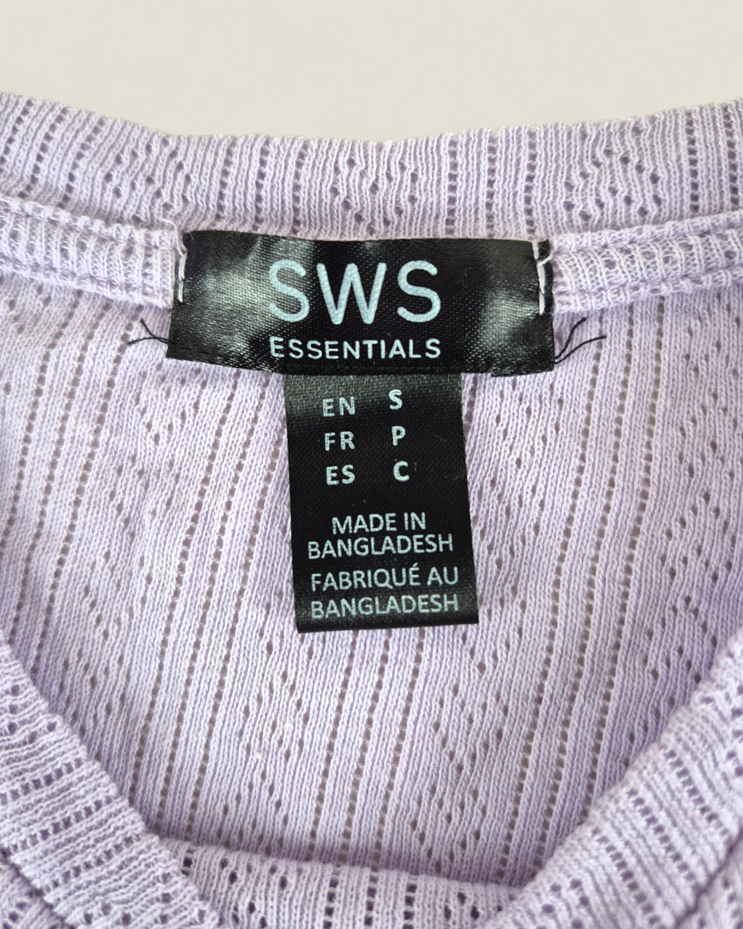 Pre-Loved SWS Purple Semi Sheer Cropped Top Ladies Small | Betty’s Marketplace