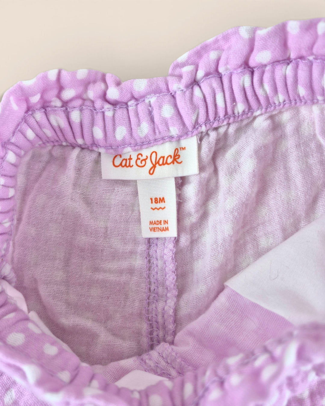 Pre-Loved Cat & Jack Purple Polkadot Shorts Girls 18M | Betty’s Marketplace