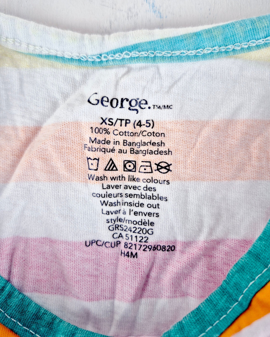 Pre-Loved George Striped Dress Girls 4-5Y | Betty’s Marketplace