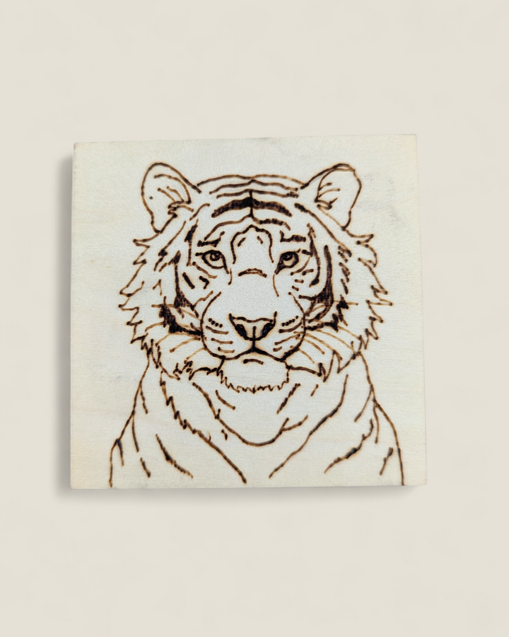 Marked In Wood, Wood Burnt Cork Backed Coasters