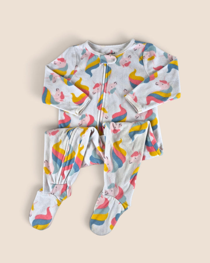 Pre-Loved Carter's Fleece Unicorn Footies Girls 18M | Betty’s Marketplace