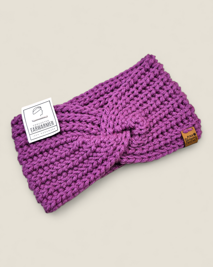 Pink Blossom Crochet Headbands