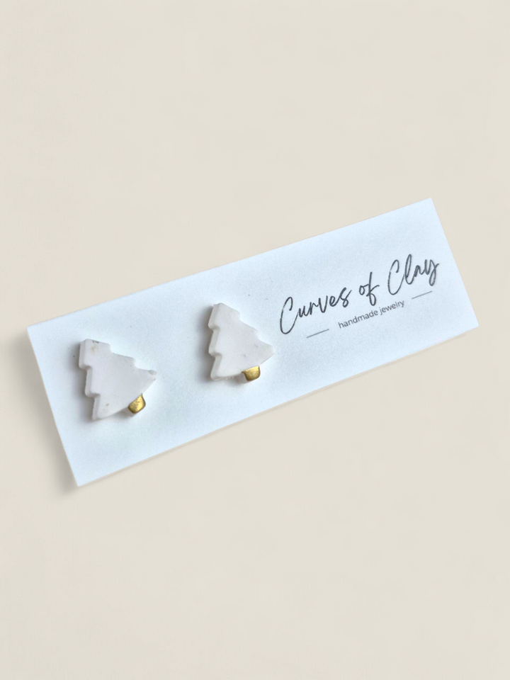 Curves of Clay, Holiday Stud Earrings