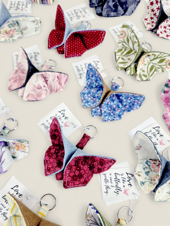 Izzyrai Handmade, Fabric Butterflies With Sticker