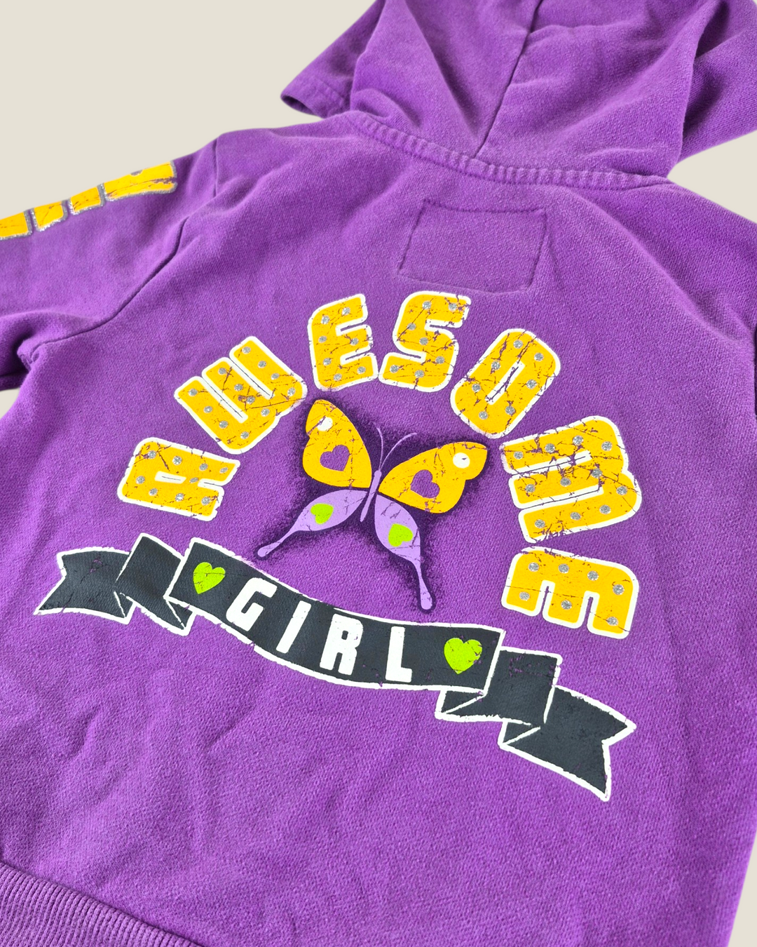 Pre-Loved Children's Place Purple "Awesome" Hoodie Girls 4Y | Betty’s Marketplace