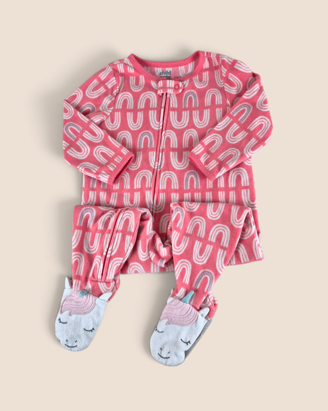 Pre-Loved Carter's Pink Rainbow Footies Girls 18M | Betty’s Marketplace