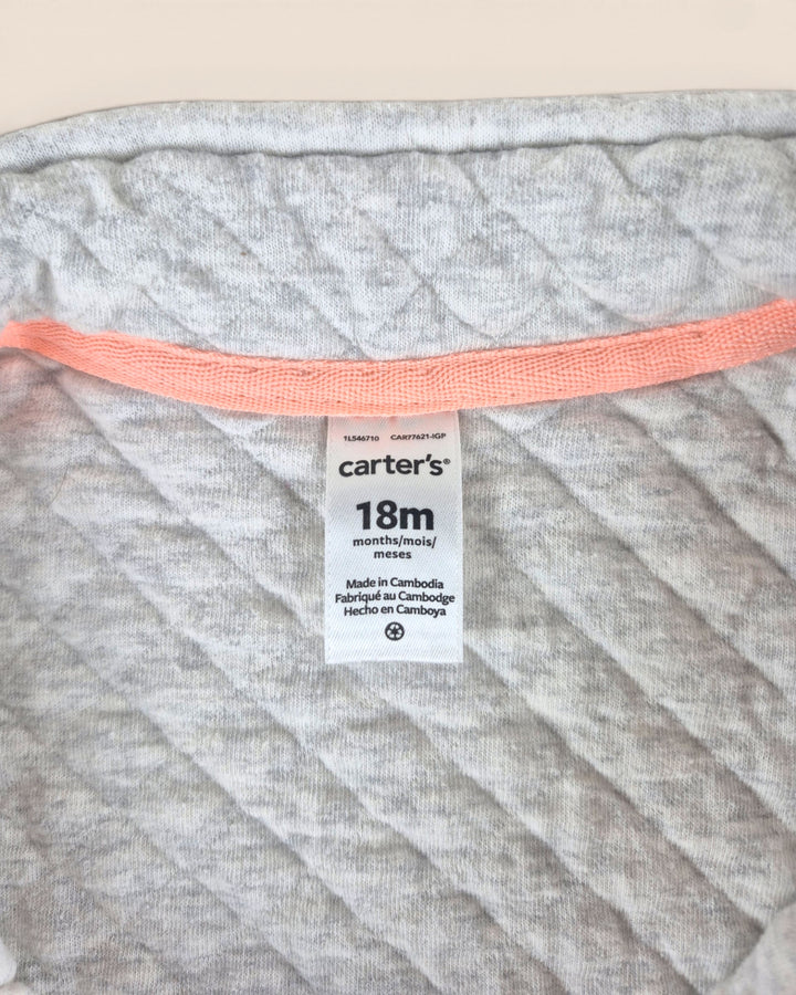 Pre-Loved Carter's Grey Quilted Vest Girls 18M | Betty’s Marketplace