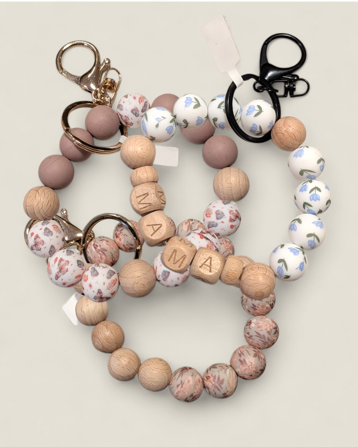 Teak Jewelry, Silicone Bead Wristlets