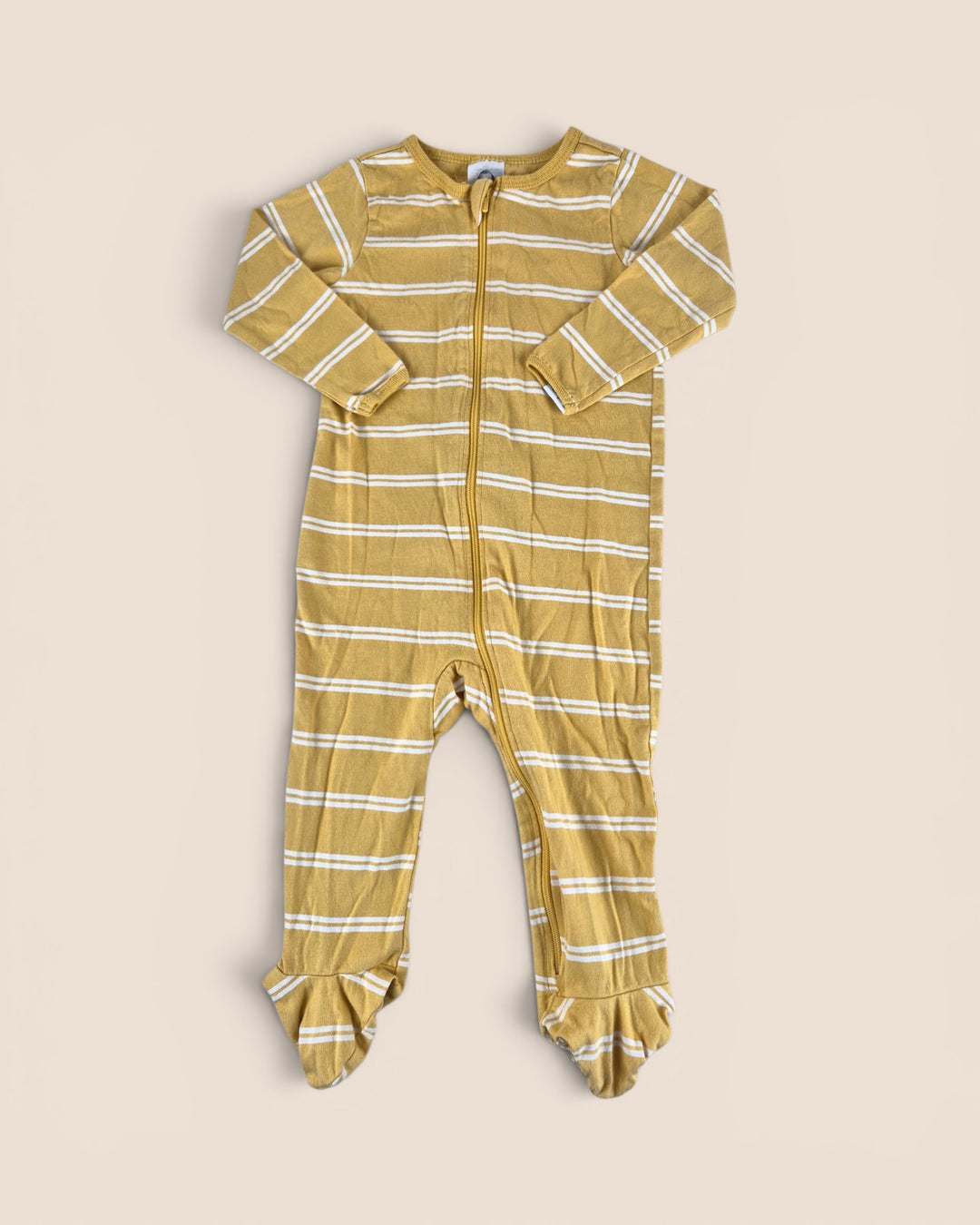 Pre-Loved Gerber Yellow Striped Footies 6-9M | Betty’s Marketplace