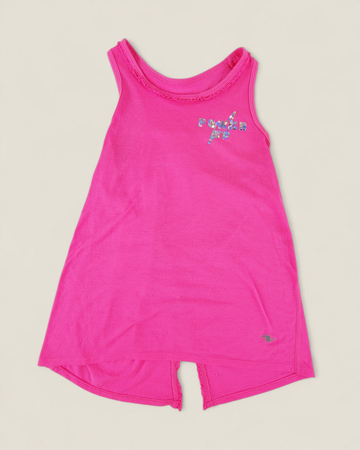 ATHLETIC WORKS PINK BACK SPLIT TANK TOP GIRLS 10-12Y PRE-LOVED