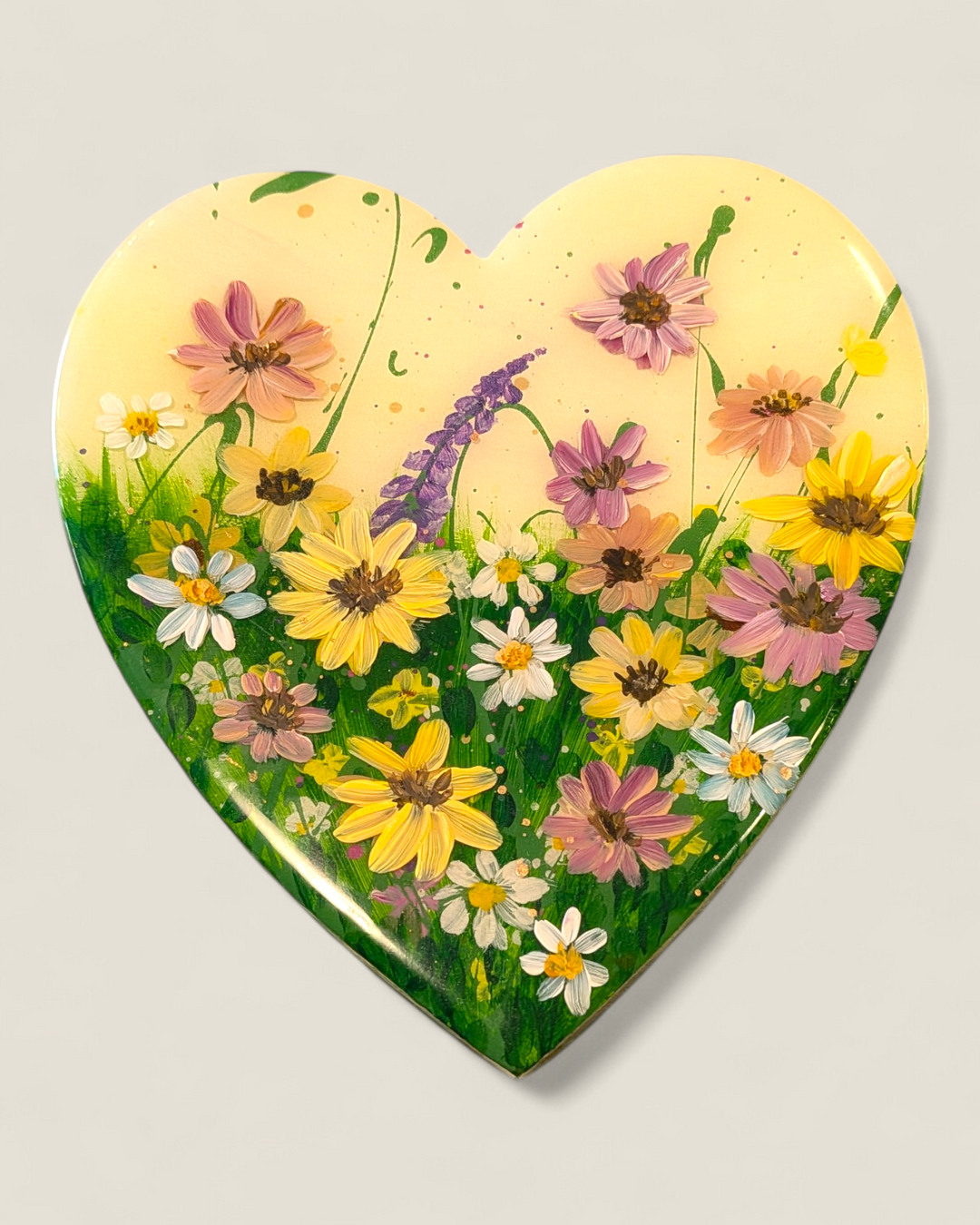 Kristi Scott Art, Resin Flower Meadow Wall Art with Resin