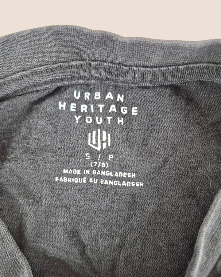 Pre-Loved Urban Heritage Black Doodle T Shirt Boys 7-8Y | Betty’s Marketplace