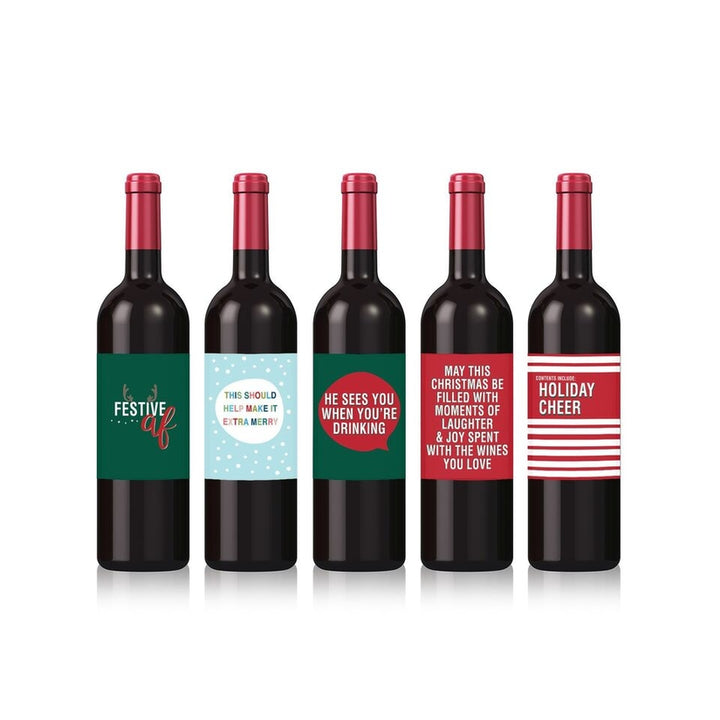 Merrily Designs, Wine Bottle Label 5 Packs