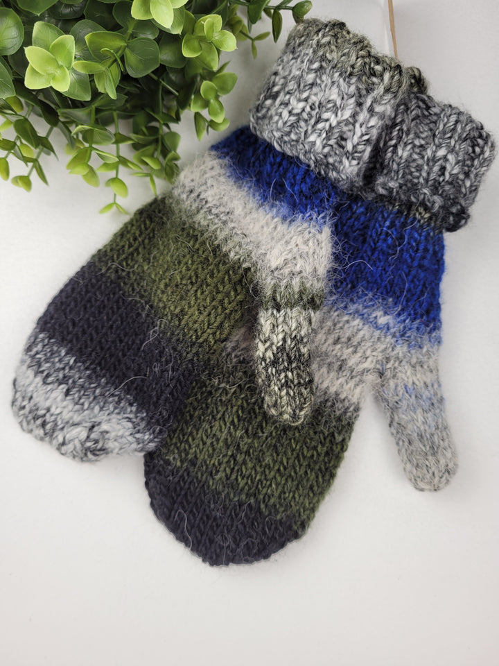 Knits By Gee, Rag Wool Mitts