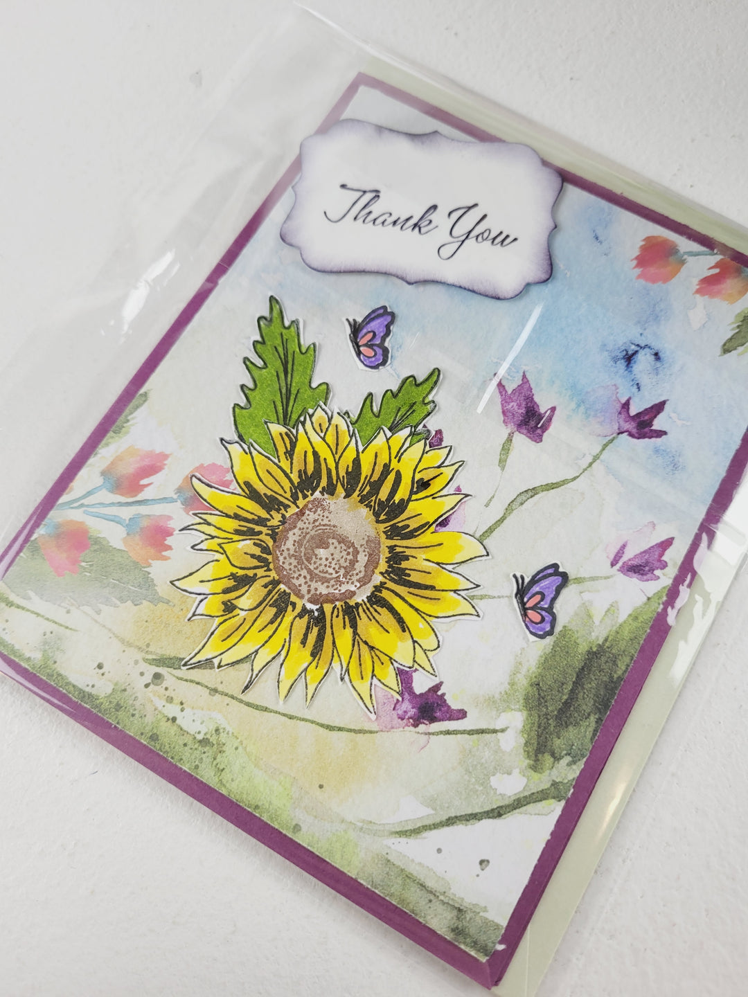 Cards By Sue, Crafted Greeting Cards- Thank You