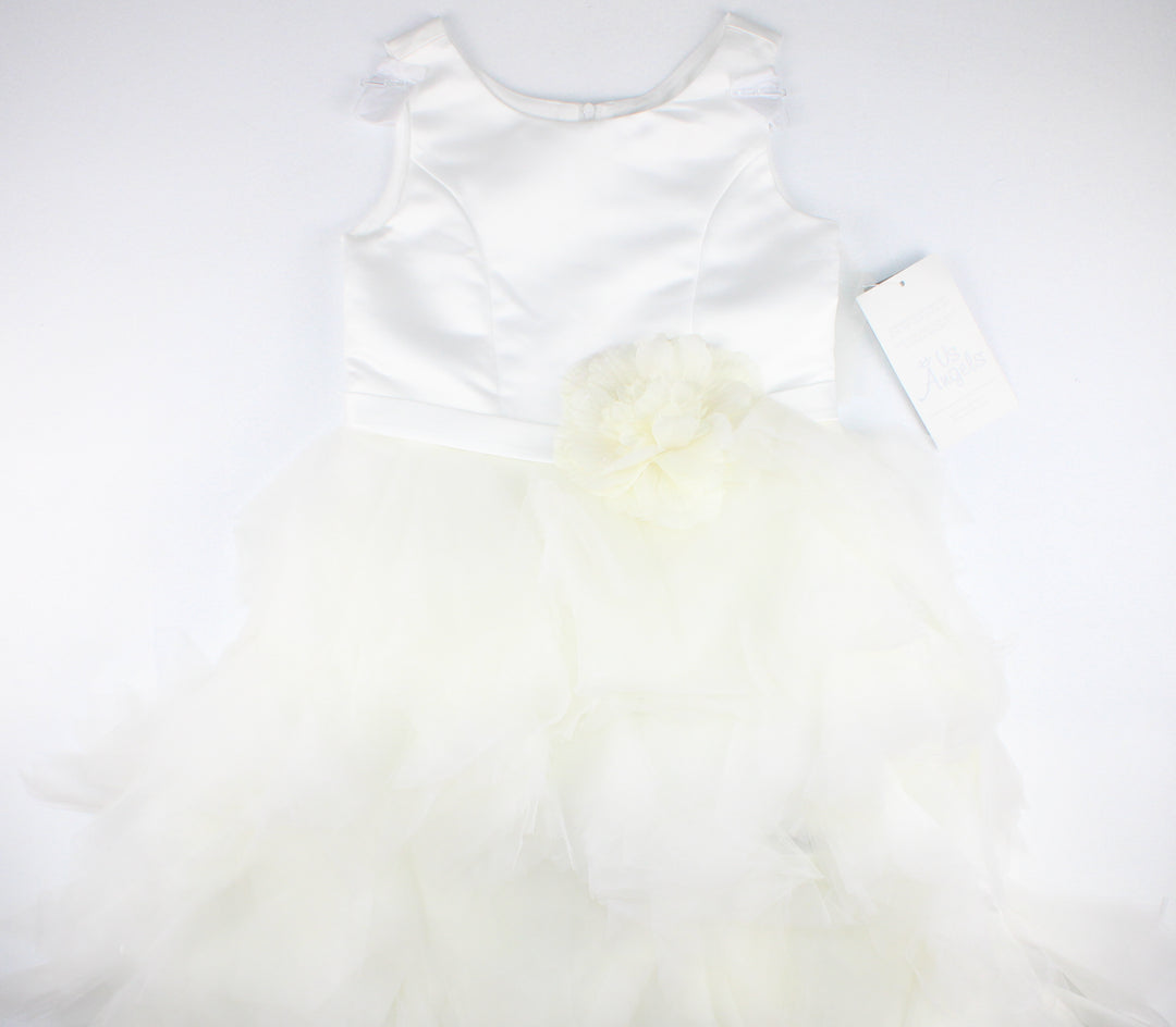 US ANGELS WHITE SPECIAL OCCASION DRESS SIZE 6X NWT!