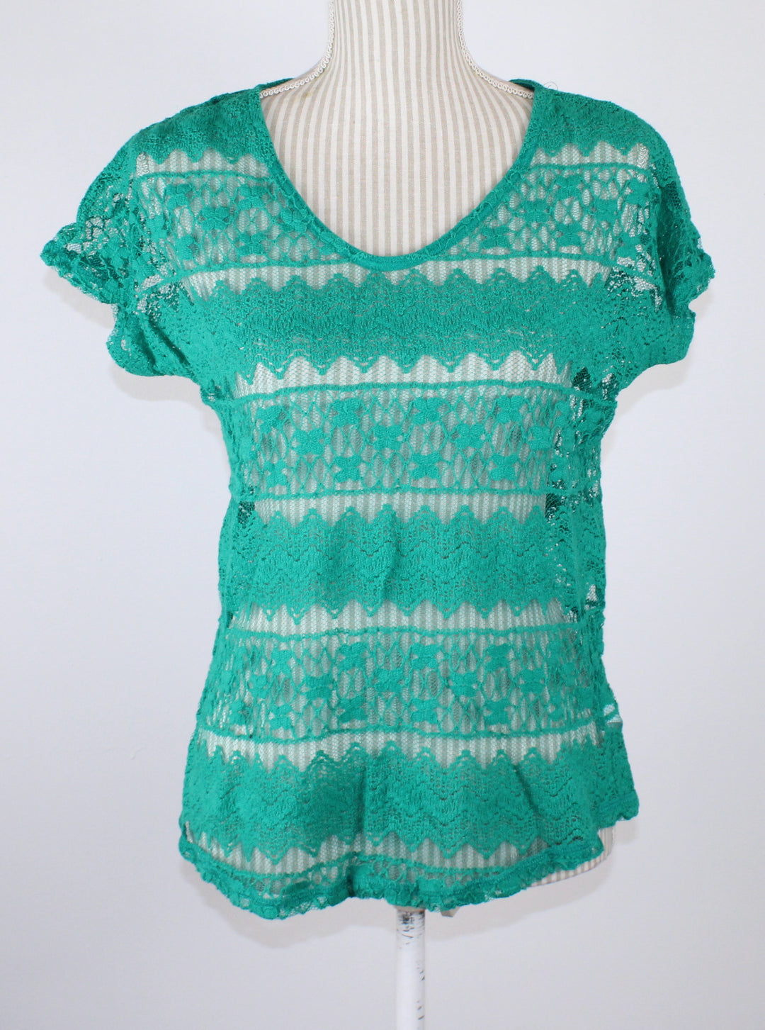MAURICES GREEN KNIT SWEATER LADIES LARGE EUC